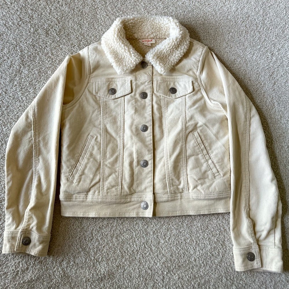 Girls Cat & Jack Corduroy Jacket With Sherpa Lining